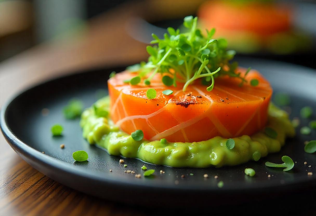 Como preparar un Tartar de salmon con corte de cuchillos profesionales